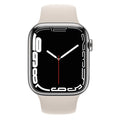 Apple Watch Series 7 45mm cellular stainless steel with light beige sport band