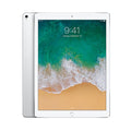 Silver iPad Pro 12.9-inch tablet, front and back shown, home button visible