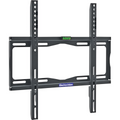 TV mounting bracket frame in dark gray with adjustable wall rails and bubble level