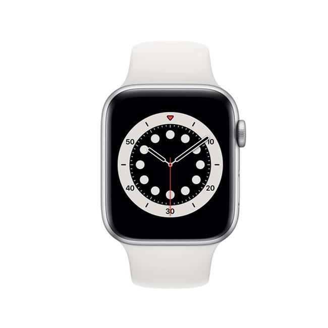 Series 6 40mm smartwatch with white band and silver case