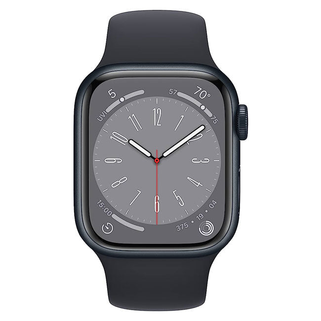 Apple Watch Series 8 41mm smartwatch with midnight black sport band