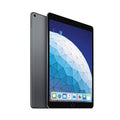 Refurbished iPad Air 3 tablet in space grey, front and back view
