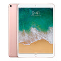 Rose gold iPad Pro 10.5 tablet with white front and home button visible
