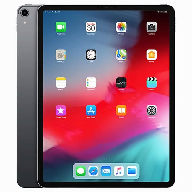 Refurbished iPad Pro 12.9-inch tablet with dark Space Grey back and front display