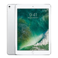 Silver iPad Pro 9.7 tablet with front display, home button, and rear camera
