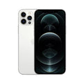 Unlocked iPhone 12 Pro, Silver front and back view
