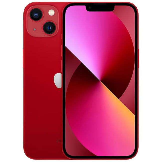 Refurbished iPhone 13 mini 128GB unlocked, red back and front display