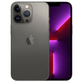 Refurbished iPhone 13 Pro Max Graphite phone, triple rear cameras, screen on