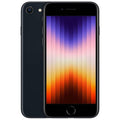 Midnight unlocked iPhone SE (2022) 64GB smartphone, front and back view