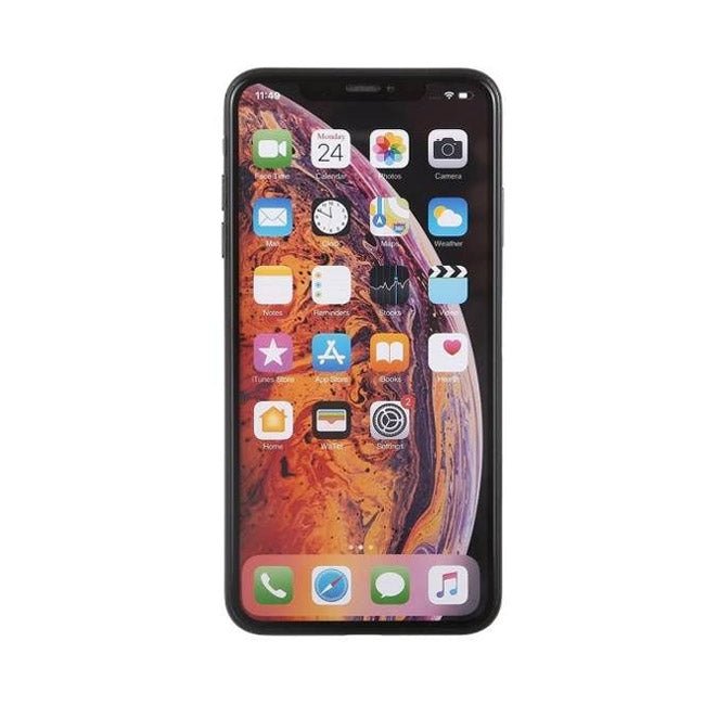 Refurbished iPhone XS Max phone, front view with home screen icons