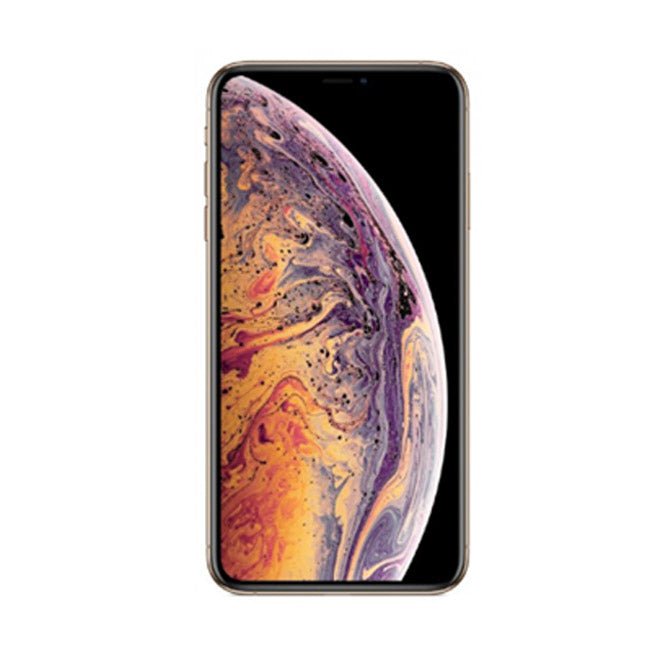 iPhone XS Max smartphone with dark front display, curved edges