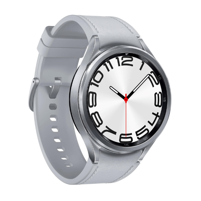 Refurbished Samsung Galaxy Watch 6 Classic 47mm smartwatch, silver strap