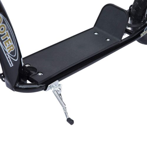 Kids kick scooter footboard deck with kickstand and mounting bracket, black frame
