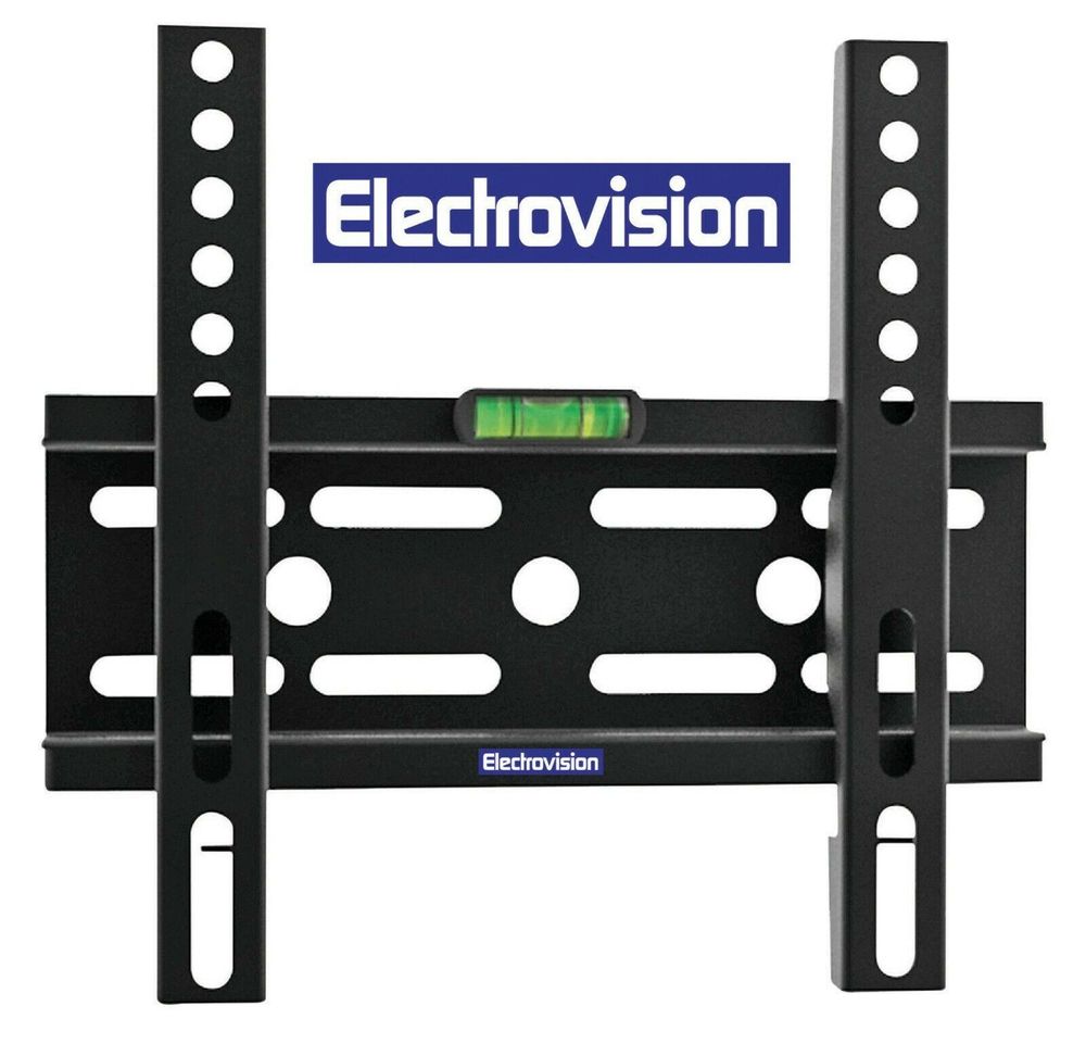 Electrovision fixed TV wall bracket with VESA holes and horizontal level bar