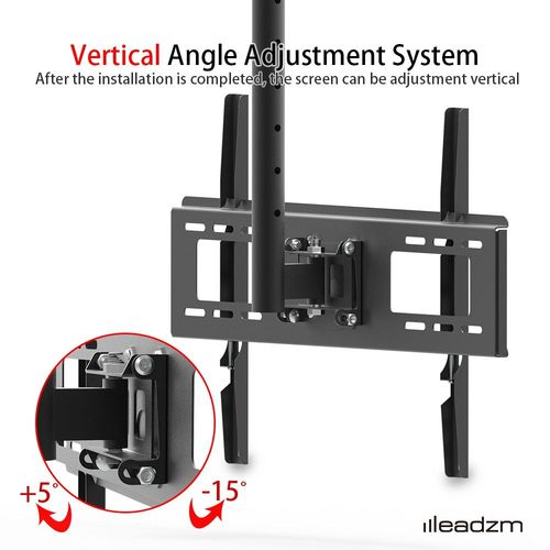 Ceiling TV mount bracket showing vertical angle adjustment mechanism