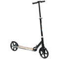 Kids foldable kick scooter with black frame and colorful graphic deck